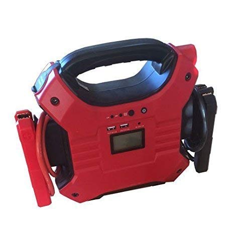 液晶モニター付きジャンプスターター大容量32000mAh12V/24V対応車バッテリー充電器USBポート家庭用電源から充電