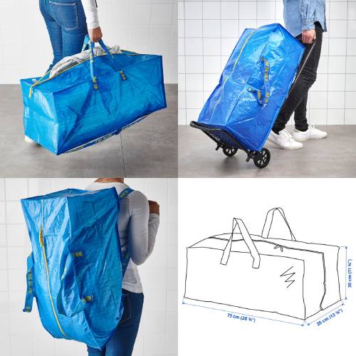 イケア FRAKTA フラクタ トロリー用バッグ ブルーショッピングバッグ エコバッグ 生活雑貨 goodmall-10004731 goodmall サンプル画像2