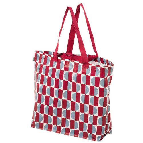 Rakuten - イケア ヨールスニグキャリーバッグ レッド ブルー/模様入り エコバッグ ショッピングバッグ