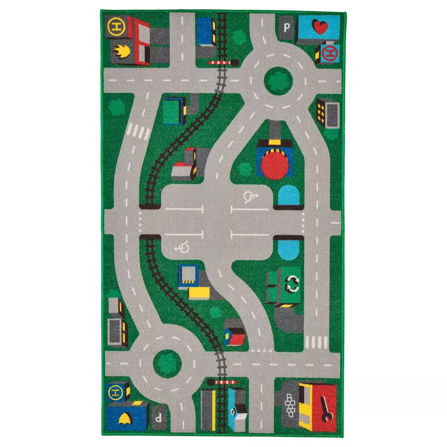 Rakuten - イケア LILLABO ラグ グリーン 75x133 cm プレイマット　子供用品