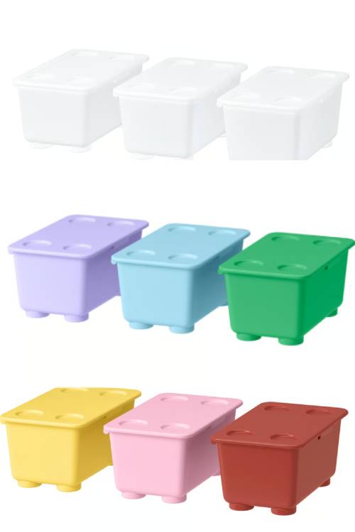 Rakuten - イケア GLIS ふた付きボックス 3ピース 17x10cm 選択肢