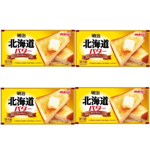 商品説明 北海道で作られたバターです。 クセのないコクとさわやかな後味。 内容量 200g×4個 原材料 生乳、食塩 賞味期間 パッケージに記載 保存方法 要冷蔵10℃以下※開封後はお早めにお召し上がり下さい。 ※パッケージデザインは予告なく変更になる場合がございますので、ご了承ください。