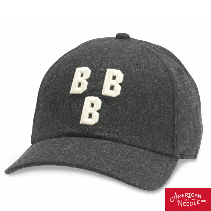 AMERICAN NEEDLE アメリカンニードル 21005A-BBB BIRMINGHAM BLACK BARONS BASEBALL CAP バーミンガム ブラックバロンズ ベースボールキャップ ウールキャップ ニグロリーグ バックストラップ 6パネル