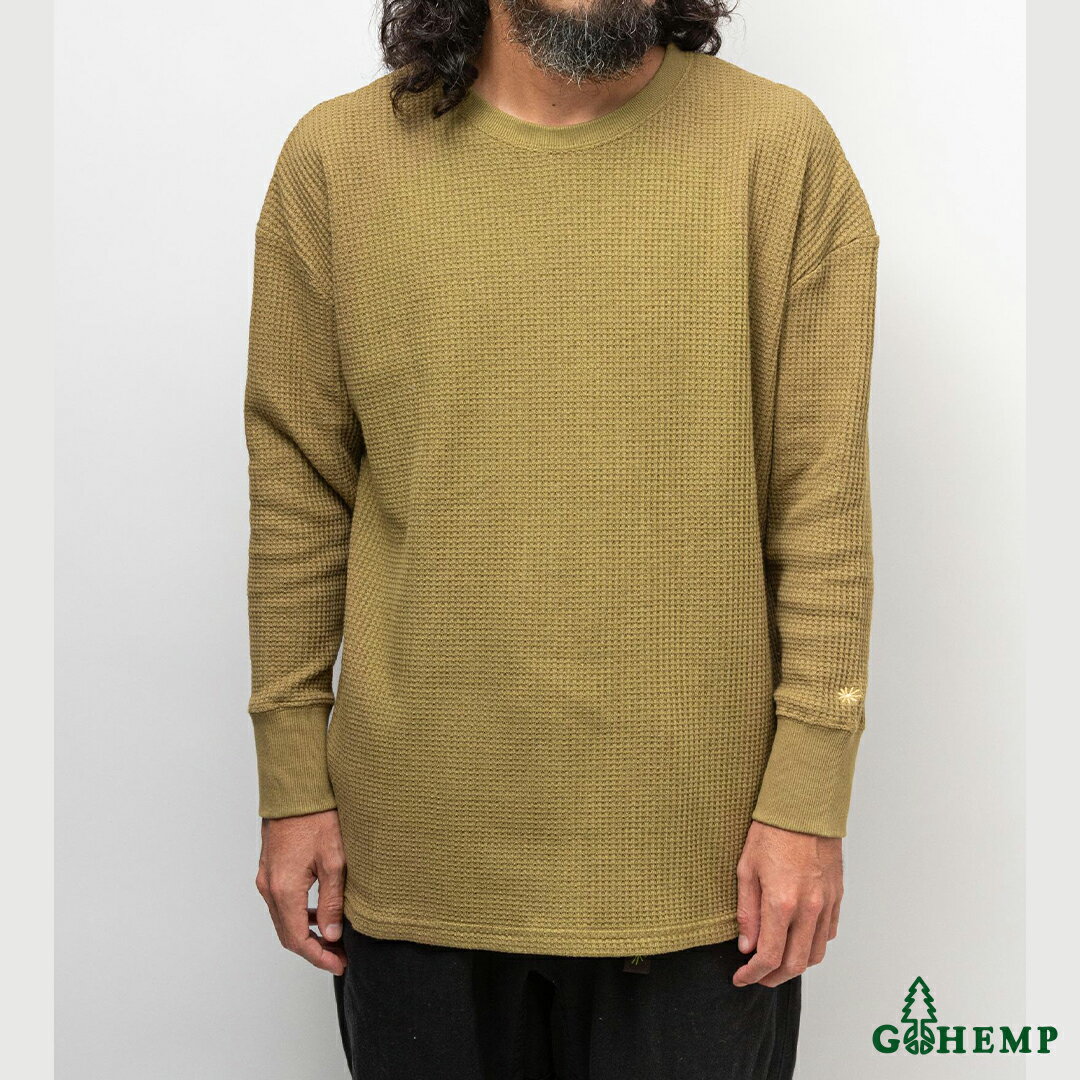 GOHEMP S[wv GHC4312EMT23 HEMP WAFFFLE WIDE CREW wv bt Ch N[ Y fB[X jZbNX ChVGbg M L I[KjbNRbg fC[EFA btT T[}T ۉ z