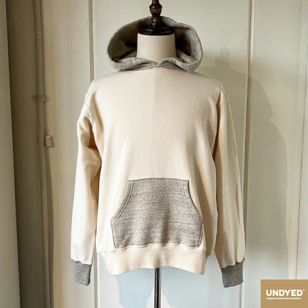 楽天GOODNOTEUNDYED アンダイド URAKE HOODIE SWEAT 裏毛フーディスウェット メンズ レディス ユニセックス M L オーガニックコットン100％ 無染色 無漂白 無柔軟 サリーフォックス オーガニック農法によるカラードコットン パーカ