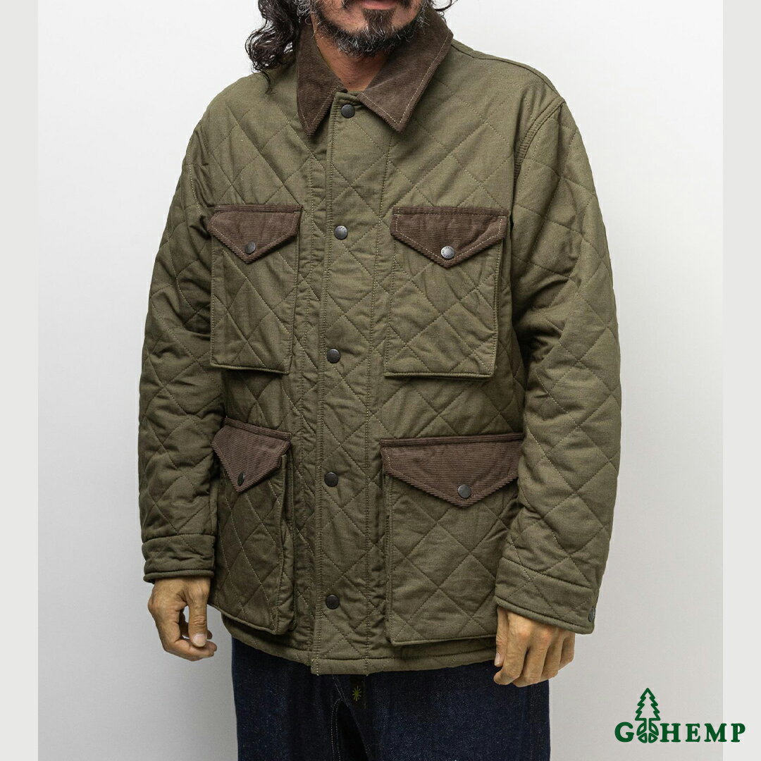 GOHEMP ゴーヘンプ GHJ6162RPQ SURPLUS JOCKEY JACKET サープラスジョッキージャケット メンズ ユニセックス M L ヘンプ コットン キルティングジャケット リサイクルフリースライナー