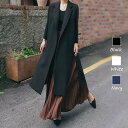 【1000円OFFクーポン 5/15迄限定】【着丈オーダー可能】ジレ カジュアルコート 夏 スーツ素材 ロングジレ ロングベスト レディース トレンチベストロン...