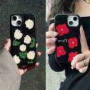 もこもこ iPhoneケース アイフォンケース 花柄 チューリップ フラワー ファブリック 生地 ガーリー カメラレンズ保護 おしゃれ シンプル 高見え 可愛い キュート 女の子 iPhone12 iPhone13 iPhone14 iPhone15 iPhone16 Pro Max ケース