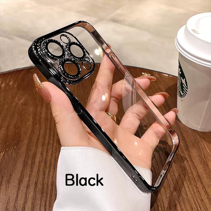 Rakuten - 大人気！iPhone17ケース！iPhone16ケース クリア 透明 キラキラ カメラ保護 iphoneケース iPhone15 iPhone12 iPhone13 iPhone14 Pro Max mini ケース 携帯 アイフォン13ケース ブラック シルバー パープル ソフトケース
