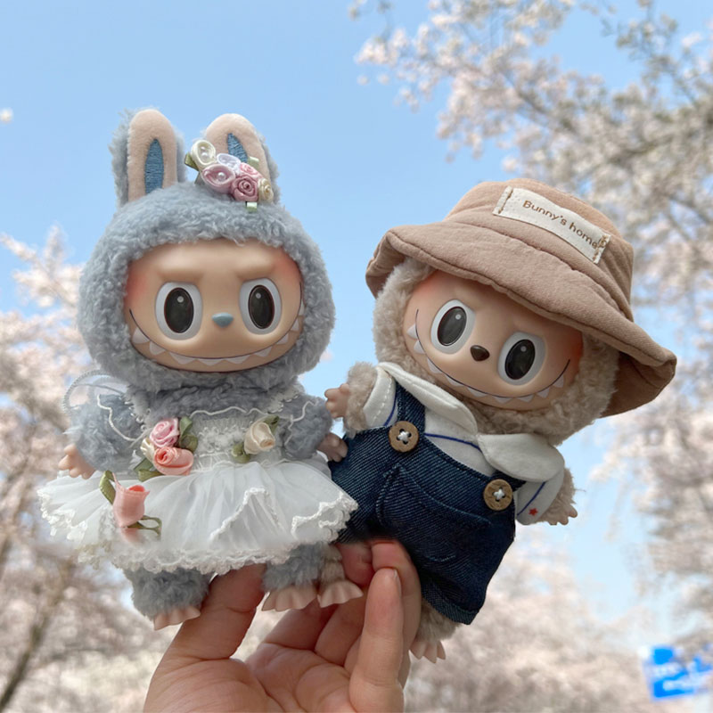 ラブブ 服 可愛い ぬい服 おすすめ 人気 ペア ドレス ウェディングドレス 男の子 女の子　17cm専用 ラブブ着せ替え セット 着ぐるみ コスチューム ぬい撮り ディスプレイ ハンドメイド 手作り プレゼント