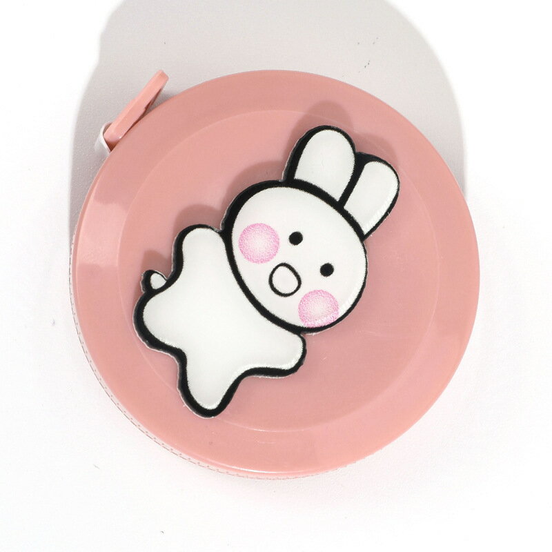 うさぎ くま メジャー ワンタッチボタン付き 長さ1.5m ワンタッチ 巻取り式メジャー