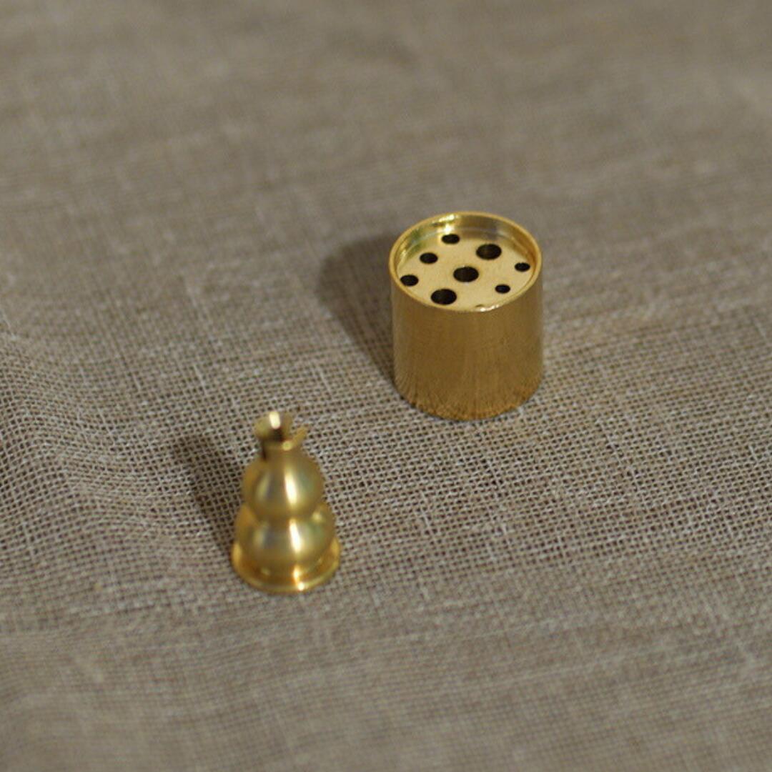 線香立て 2個セット 真鍮 インセンスホルダー ミニサイズ 省スペース 抜群安定感 重量感 不燃素材 イベント用 持ち運び便利