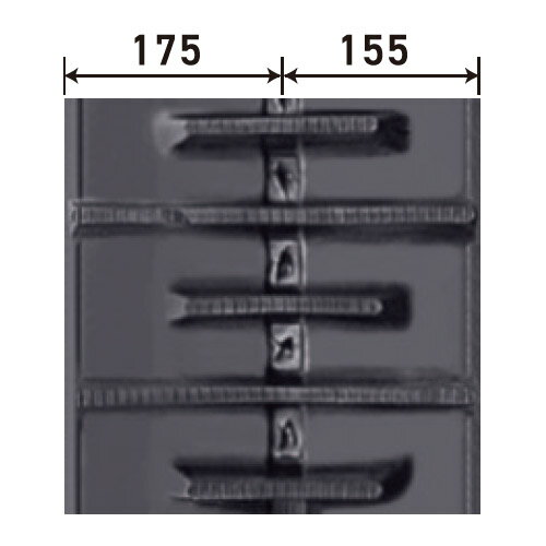 KBL ヤンマーコンバイン GC216用クローラ 3339N7：幅 330xピッチ 72xリンク数 39※1本の価格になります。