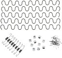 ソファー 張り替え セット （ Sバネ 5本 ／ 固定具 ／ ネジ ） スプリング S字 バネ ソファー補修テープ ウェービングテープ ベルト 用 家具 修理 椅子 座面 張替