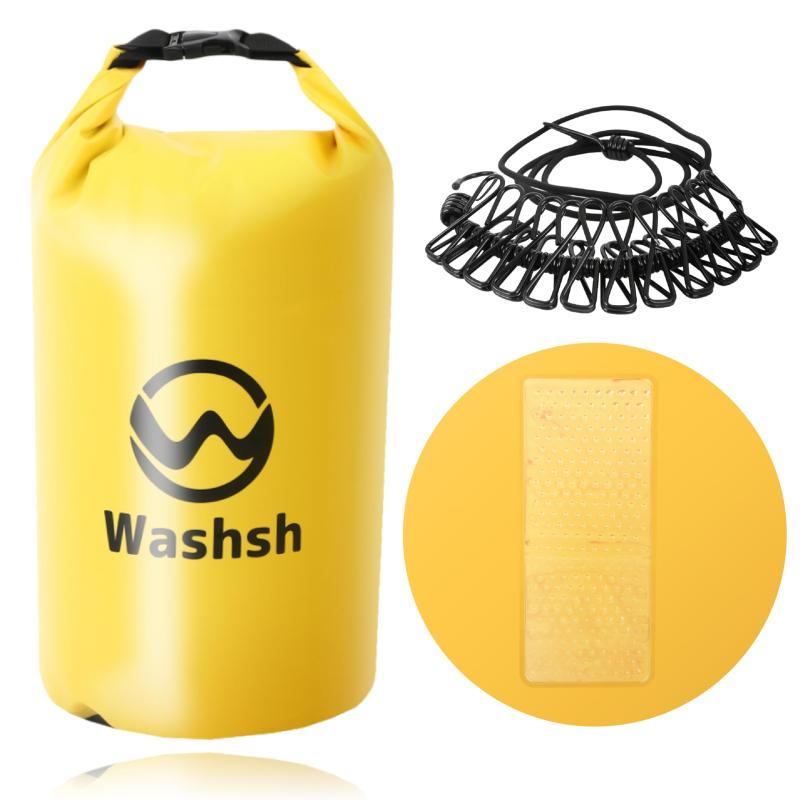 【凹凸シート付き】 Washsh 洗濯袋 洗濯バッグ 洗濯 旅行 トラベル用品 旅行便利グッズ ランドリー ランドリーネット バスケット 【洗濯紐付属】