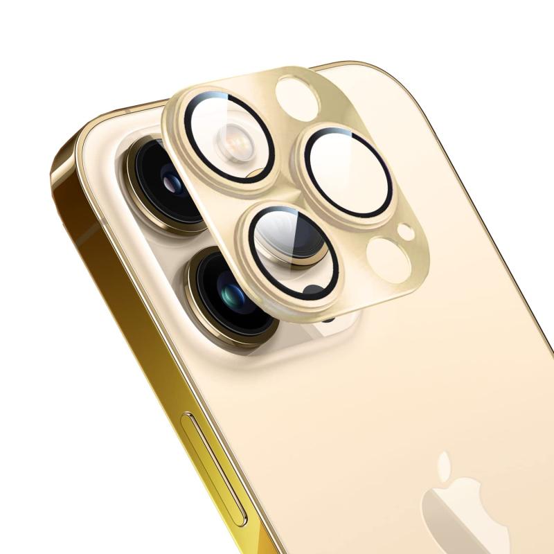 iPhone 14 Pro/iPhone 14 Pro Maxカメラフィルム アルミ合金製＋AR高透過率 一体製 強化ガラス