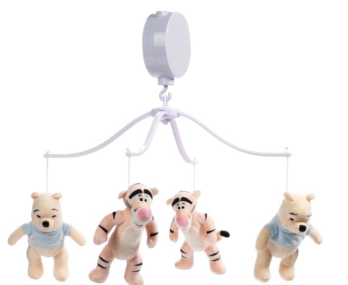 【送料無料】Disney Baby　ディズニー　プーさん　ベッドメリー＋winnie the pooh 4点セット キルティング ベビー寝具 ベビーベッド 出産祝い 誕生祝い お祝い プレゼント　キャラクター 布団セット 子供部屋 海外直輸入 3