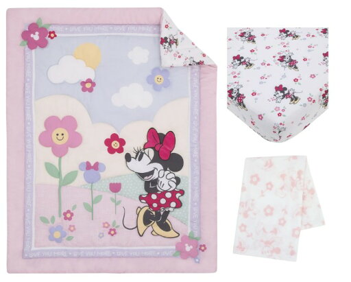 【送料無料】Disney Baby ディズニー ミニーマウス フラワー 3点セット キルティング ベビー寝具 ベビーベッド 出産祝い 誕生祝い お祝い プレゼント キャラクター 布団セット 子供部屋 海外直輸入 【送料無料】Disney Baby ディズニー ミニーマウス フラワー 3点セット キルティング ベビー寝具 ベビーベッド 出産祝い 誕生祝い お祝い プレゼント キャラクター 布団セット 子供部屋 海外直輸入