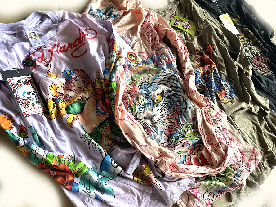 【送料無料】Ed Hardy　エドハーディー　ビンテージ　レディース　新品　正規品　4枚セット　ロンT　長..