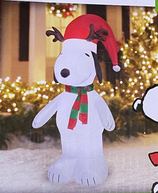 【送料無料】クリスマス　1.3m　ピーナッツ　スヌーピー　トナカイサンタ　デコレーション　アウトドア..