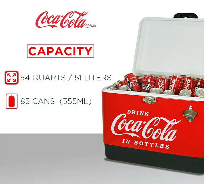 Koolatron　Coca-Cola 　51L　コカ・コーラ　保冷ボックス　缶　【送料無料】【代引不可】【あす楽不可】