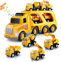 アクティビティ ミニカー 働く車 TEMI Construction Truck Toys for キッズ 子供 知育玩具 英会話 英語 【送料無料】【代引不可】【あす楽不可】