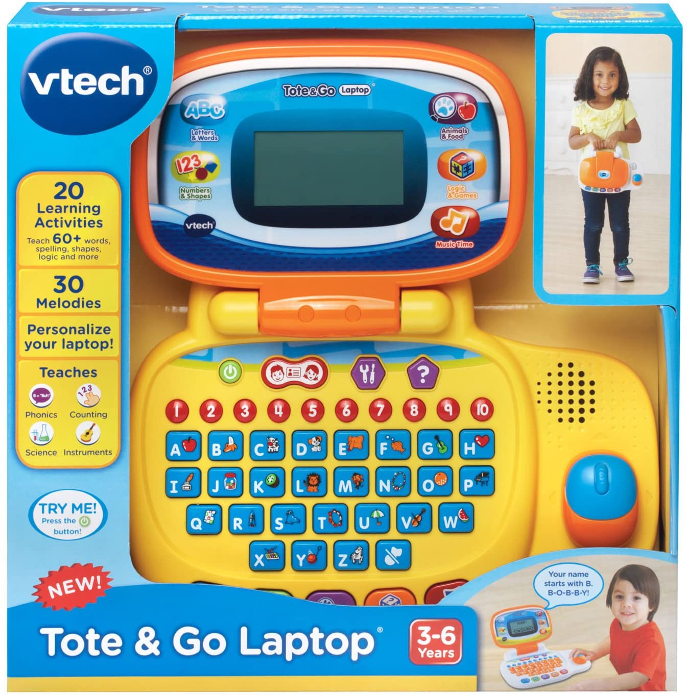 vtech　アクティビティ　子供用　ラップトップ　VTech Tote and Go Laptop,　キッズ 子供 知育玩具　英会話　英語 【送料無料】【代引不可】【あす楽不可】 3