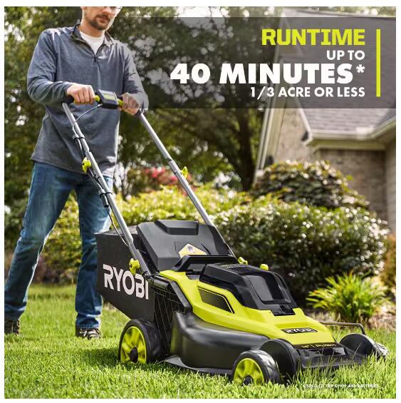 【送料無料】RYOBI　ONE+ 18V 16インチ　4.0Ahバッテリーと充電器（2つ）付き　コ...