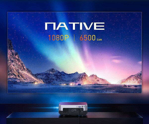 【送料無料】VIVIMAGE C680 プロジェクター スマホ DVD 高輝度6500Lux フルHD 高画質 オプションで100インチ スクリーン購入可能 海外直輸入