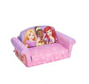 【送料無料】子供部屋 幼児ソファー Disney ディズニー プリンセス ラプンツェル アリエル アメリカ完売品 子供用 ソファ 2-in-1 フリップオープン...