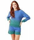 ネイティブ 送料無料 オルタネイティブ Alternative レディース 女性用 ファッション パーカー スウェット Washed Terry Raglan Pullover Crew - Blue/Green Dip-Dye