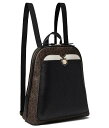 JoNC Calvin Klein fB[X p obO  obNpbN bN Lillian Signature Backpack - Brown/Khaki/Black/White