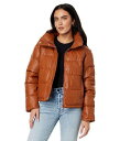  Avec Les Filles fB[X p t@bV AE^[ WPbg R[g _EEEC^[R[g Faux-Ever Leather(TM) Cropped Puffer - Caramel