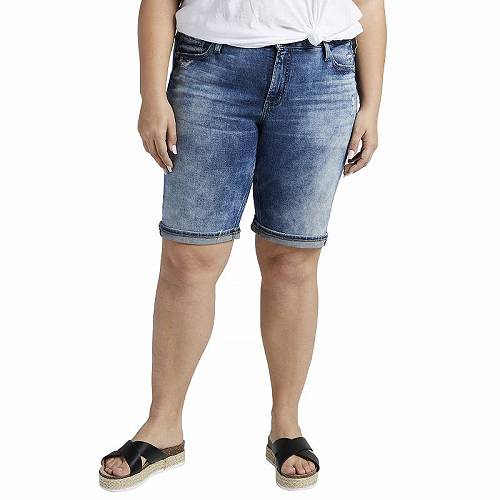 送料無料 Silver Jeans Co. レディース 女性用 ファッション ショートパンツ 短パン Plus Size Elyse Bermuda W53012EAF237 - Indigo