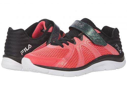 送料無料 Fila Kids 女の子用 キッズシューズ 子供靴 スニーカー 運動靴 Fraction 3 Strap Glitter (Little Kid/Big Kid) - Diva Pink/Black/Metallic Silver