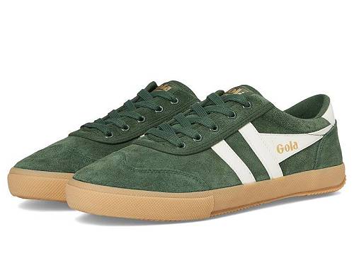 送料無料 ゴラ Gola メンズ 男性用 シューズ 靴 スニーカー 運動靴 Badminton Suede - Evergreen/Off White/Gum