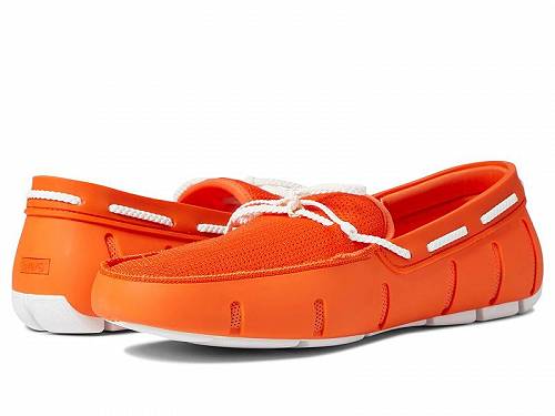 送料無料 スイムズ SWIMS メンズ 男性用 シューズ 靴 ローファー Braided Lace Loafer - Orange/Coral