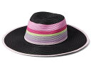 送料無料 バッジリーミシュカ Badgley Mischka レディース 女性用 ファッション雑貨 小物 帽子 Straw Fedora Hat with Contrast Tape Combo - Pink Combo