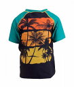  Ap}LbY Appaman Kids j̎qp X|[cEAEghApi LbY qp bVK[h Sunset and Palm Tree Rashguard (Infant/Toddler/Little Kids/Big Kids) - Teal