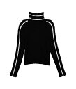 送料無料 Milly Minis レディース 女性用 ファッション セーター Racer Stripe Turtleneck (Bid Kids) - Black/Ecru