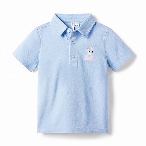 送料無料 Janie and Jack 男の子用 ファッション 子供服 ポロシャツ Printed Pique Polo (Toddler/Little Kids/Big Kids) - Blue