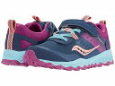 送料無料 サッカニー Saucony Kids 女の子用 キッズシューズ 子供靴 スニーカー 運動靴 S-Peregrine 10 Shield A/C (Little Kid/Big Kid) - Navy/Purple/Turquoise