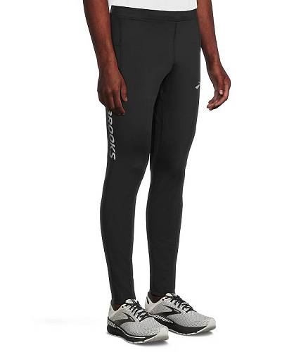 送料無料 ブルックス Brooks メンズ 男性用 ファッション パンツ ズボン Momentum Thermal Tight 2.0 - Black/Speed Logo