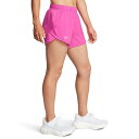送料無料 アンダーアーマー Under Armour レディース 女性用 ファッション ショートパンツ 短パン Fly By Shorts - Rebel Pink/Rebel Pink/Reflective