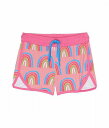 送料無料 Hatley Kids 女の子用 スポーツ・アウトドア用品 キッズ 子供用水着 Lucky Rainbows Swim Shorts (Toddler/Little Kids/Big Kids) - Pink
