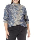 送料無料 ニックアンドゾー NIC+ZOE レディース 女性用 ファッション セーター Plus Size Shadow Mix Sweater - Blue Multi