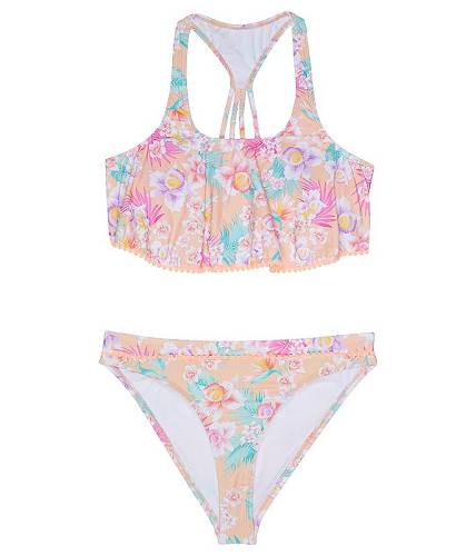 ̵ Hobie Kids λ ݡġȥɥ å Ҷѿ Island Hopping Flounce Bralette and Hipster (Big Kids) - Neon Orange Washed