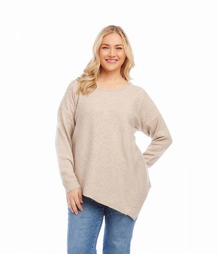 送料無料 カレンケーン Karen Kane レディース 女性用 ファッション セーター Asymmetric Hem Sweater - Oatmeal