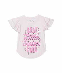 送料無料 Chaser Kids 女の子用 ファッション 子供服 Tシャツ Super Soft Vintage Jersey Flutter Sleeve Shirttail Tee (Little Kids/Big Kids) - Pinky 1