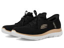 送料無料 スケッチャーズ SKECHERS レディース 女性用 シューズ 靴 スニーカー 運動靴 Summits Night Chic Hands Free Slip-Ins - Black/ Rose Gold